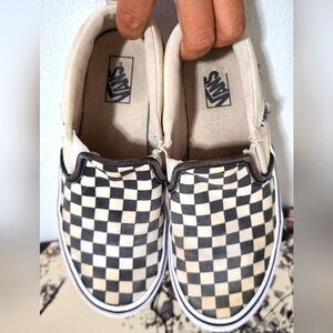 VANS Classic Slip-On Platform VN00018EBWW Checkerboard Black White Shoes Slipper